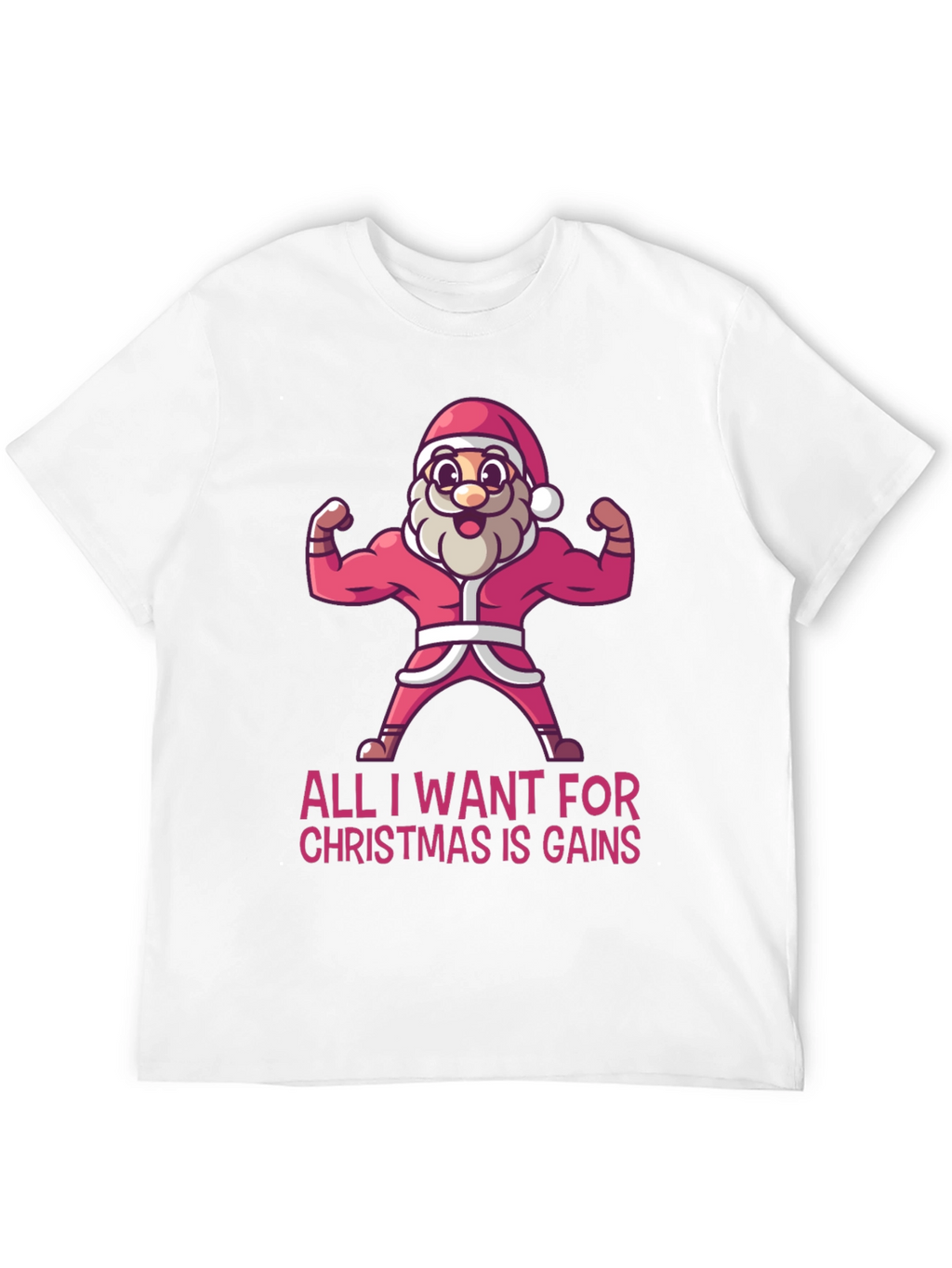 Funny Santa Gains Christmas T-Shirt