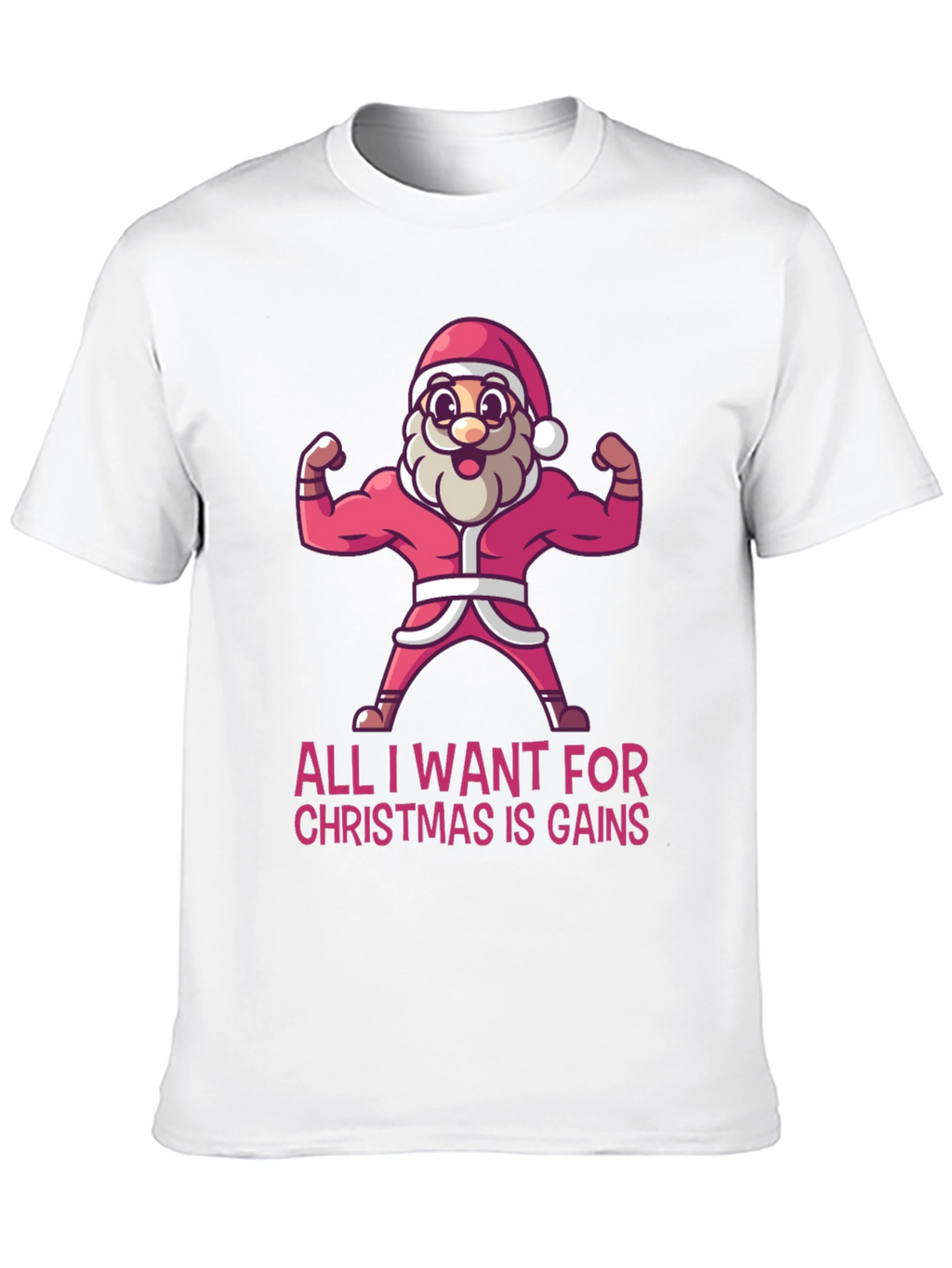 Funny Santa Gains Christmas T-Shirt
