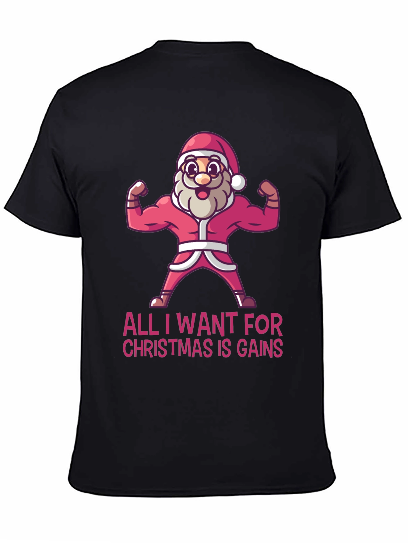 Funny Santa Gains Christmas T-Shirt