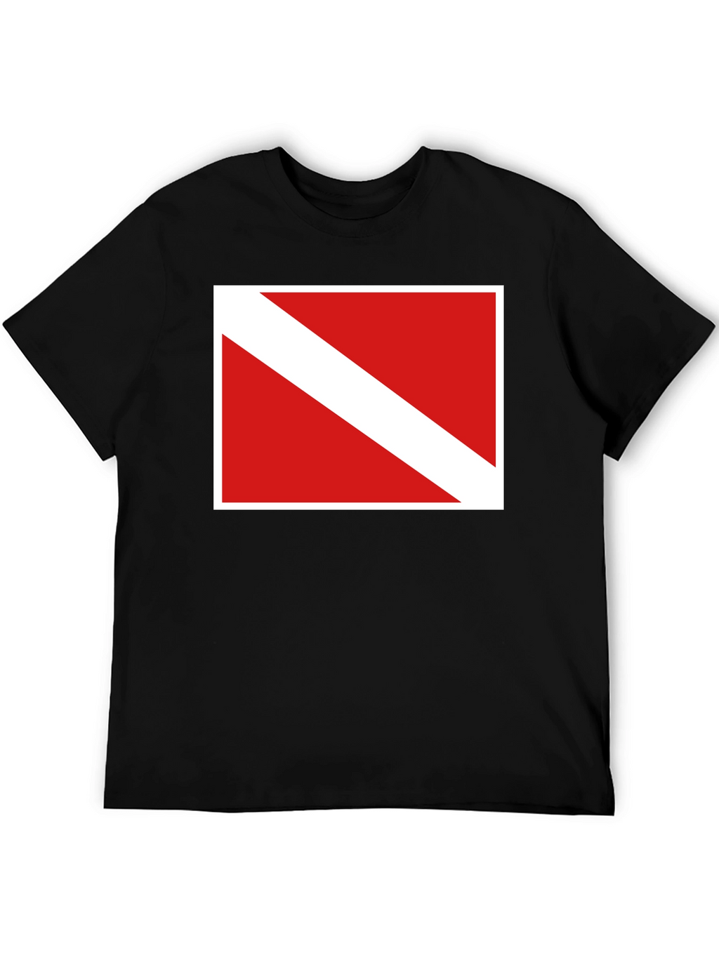 Diver Down Flag Graphic Tee - Black