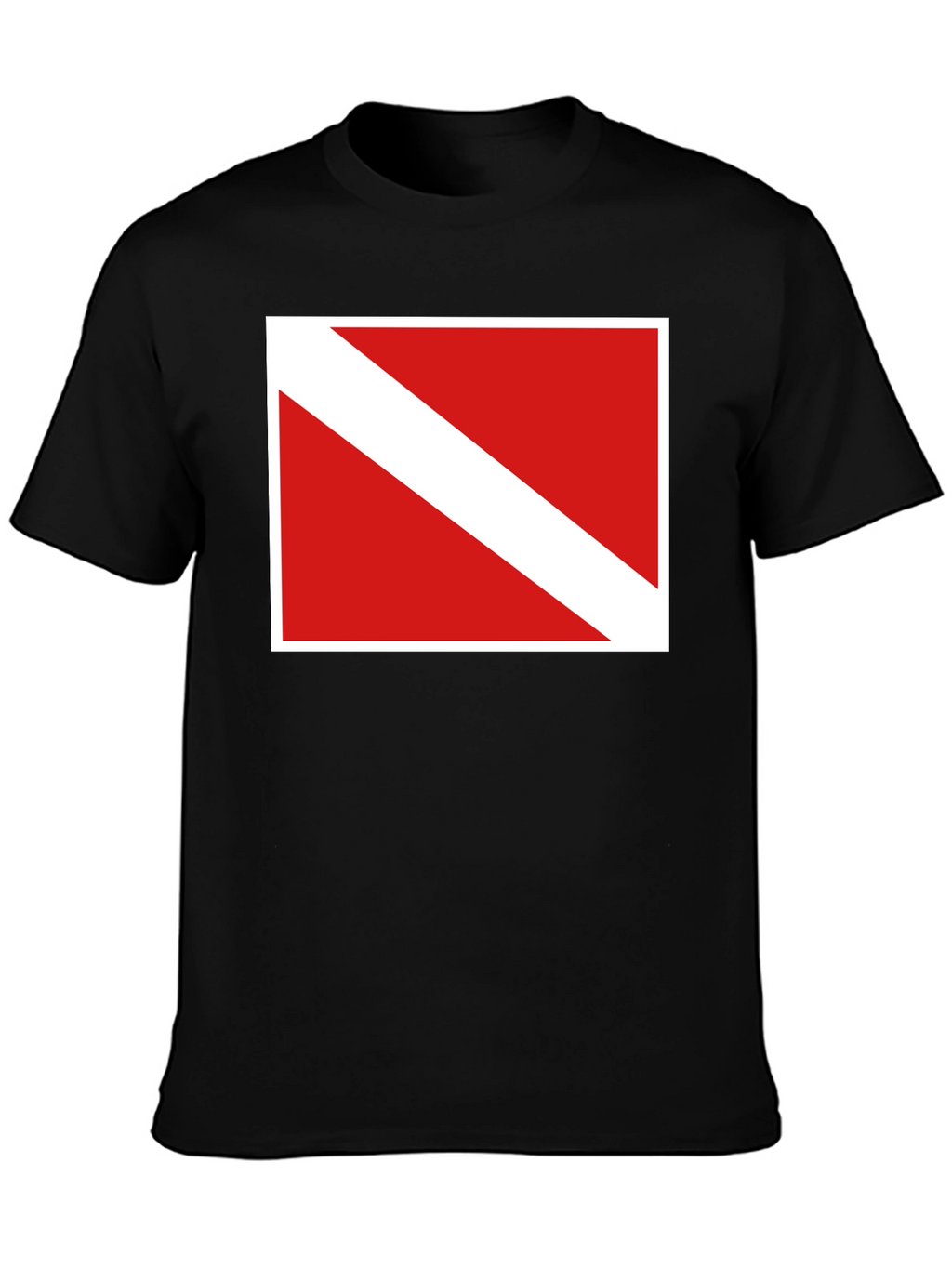 Diver Down Flag Graphic Tee - Black