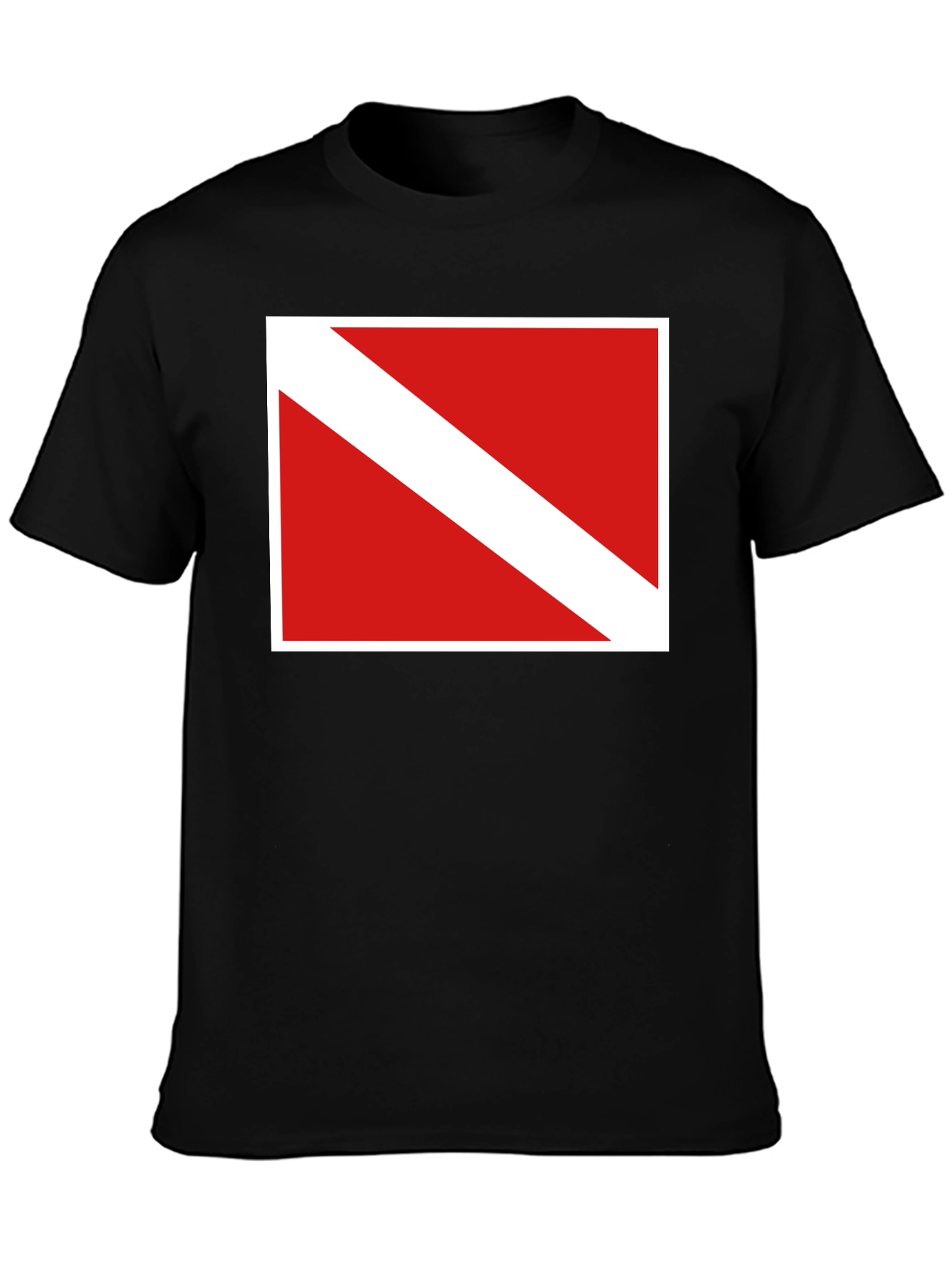 Diver Down Flag Graphic Tee - Black