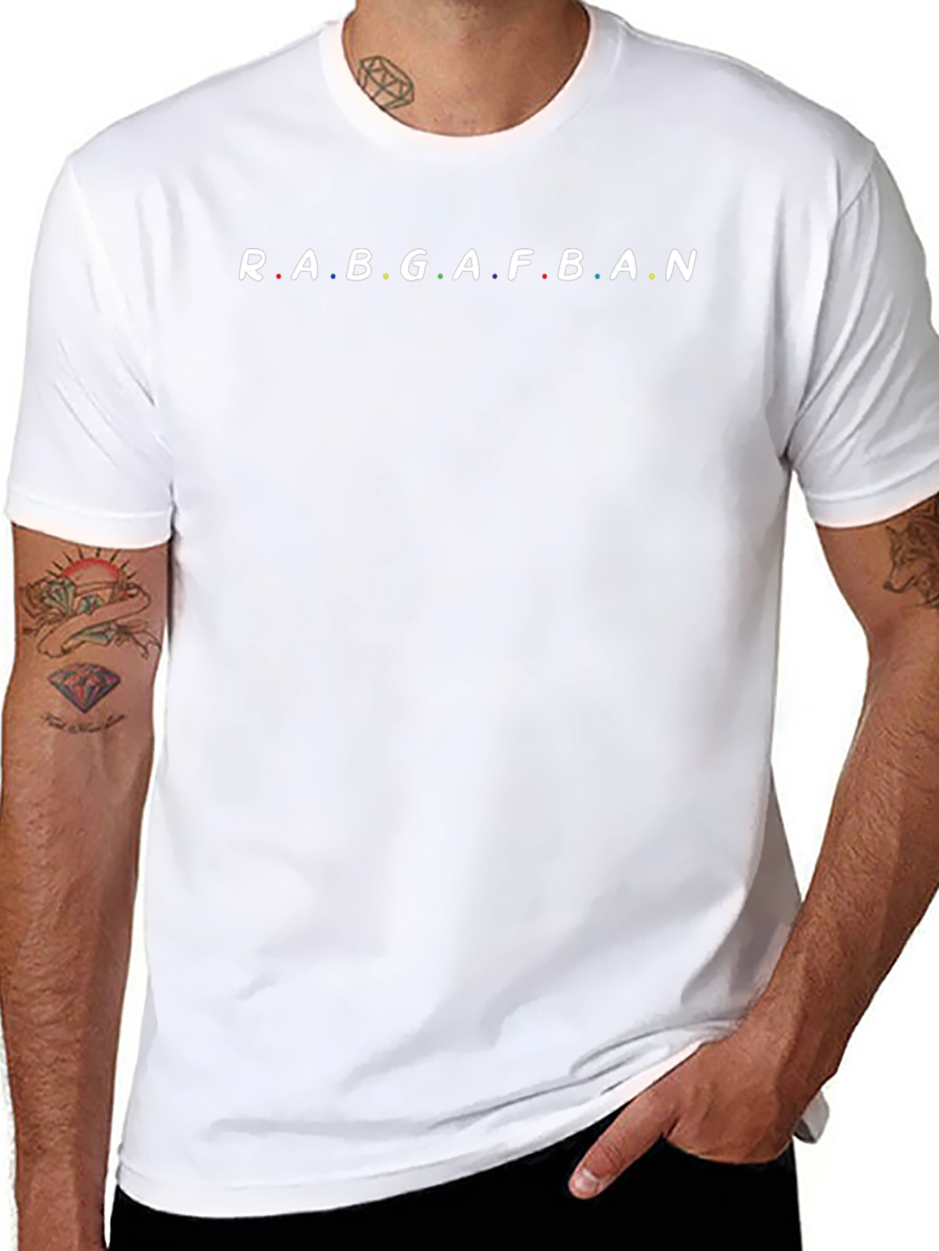 RABGAFBAN T-Shirt - Black Casual Tee