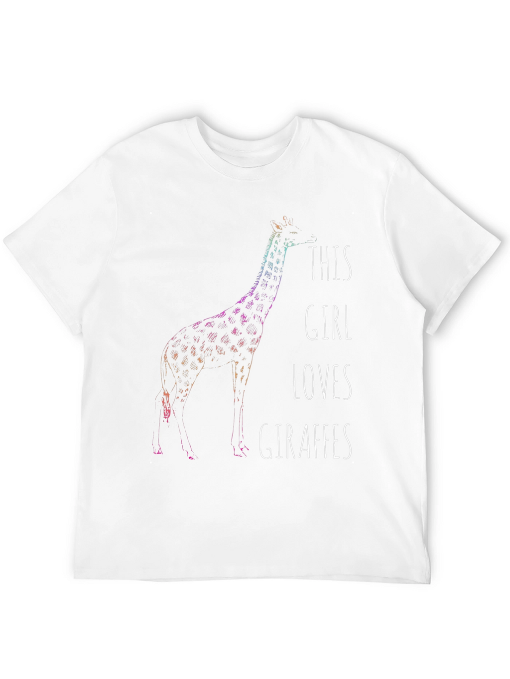 Giraffe Lover T-Shirt - Mens Black Graphic Tee