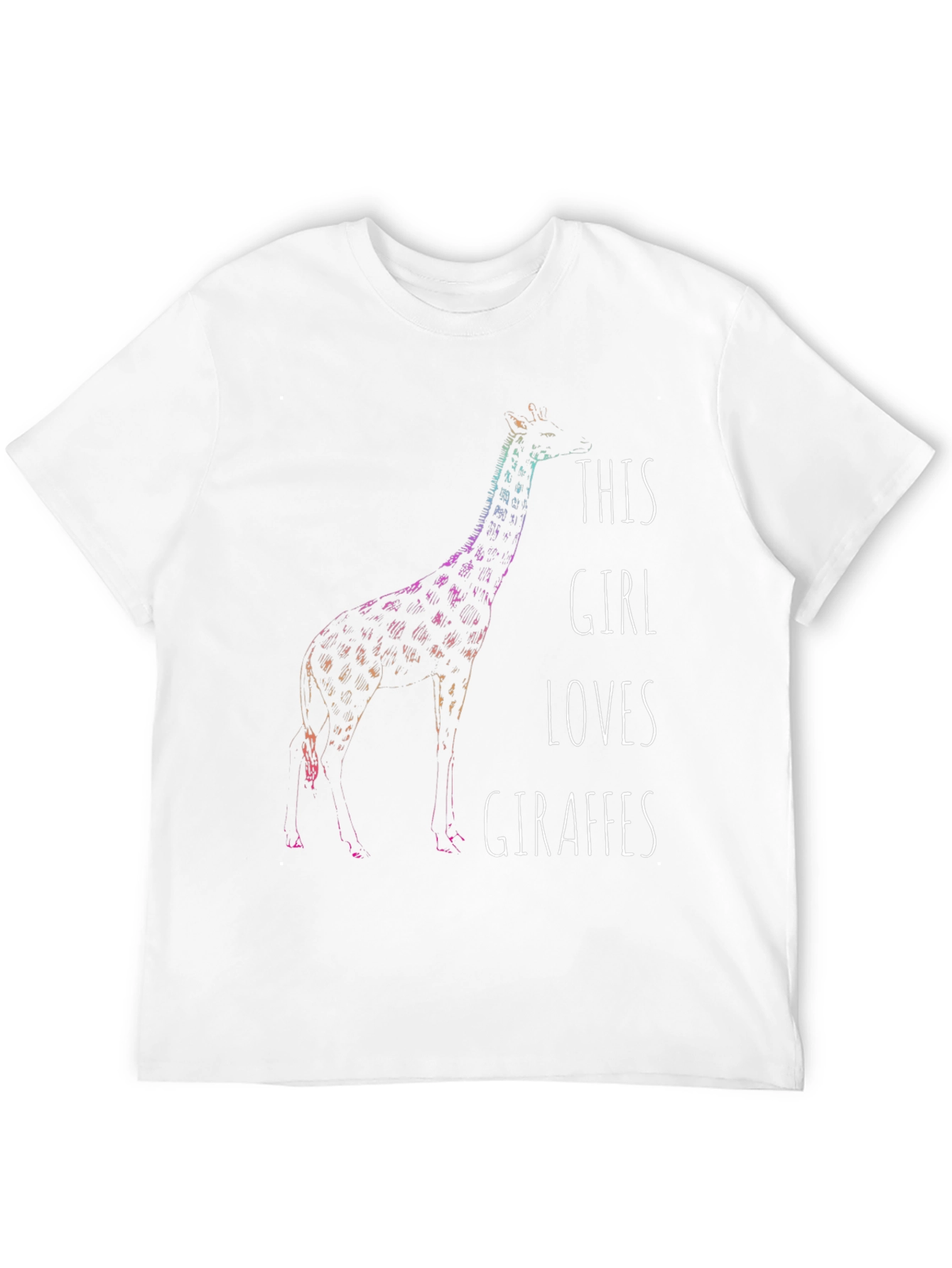 Giraffe Lover T-Shirt - Mens Black Graphic Tee