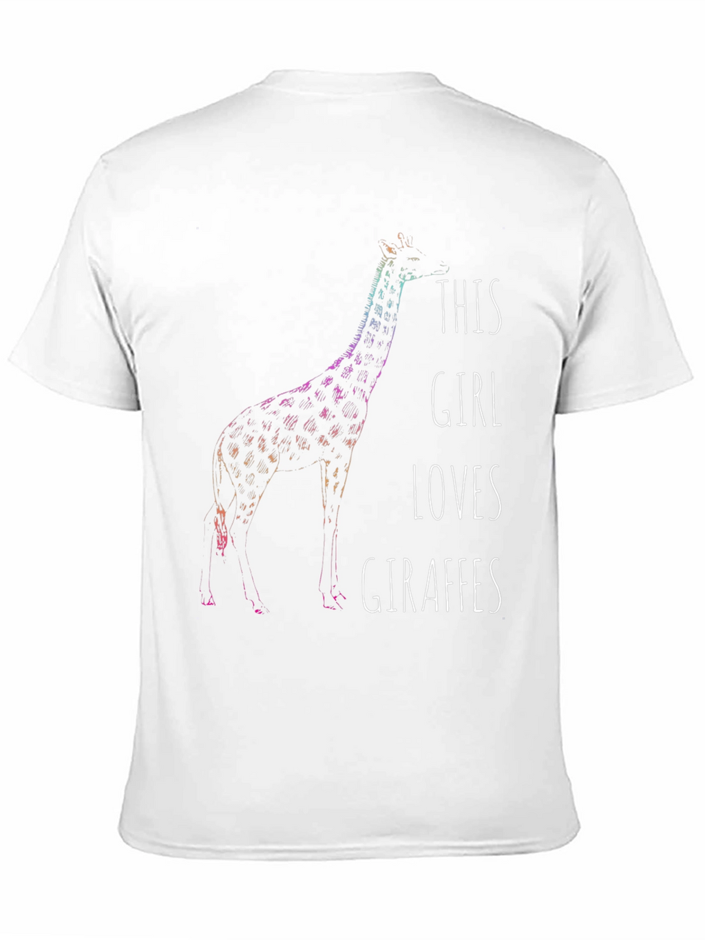 Giraffe Lover T-Shirt - Mens Black Graphic Tee