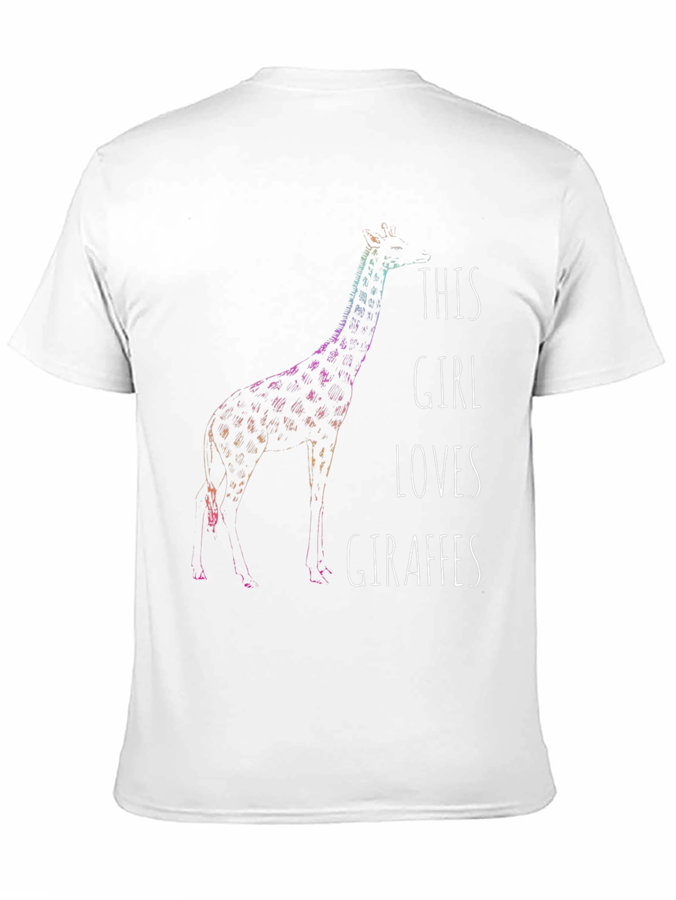Giraffe Lover T-Shirt - Mens Black Graphic Tee