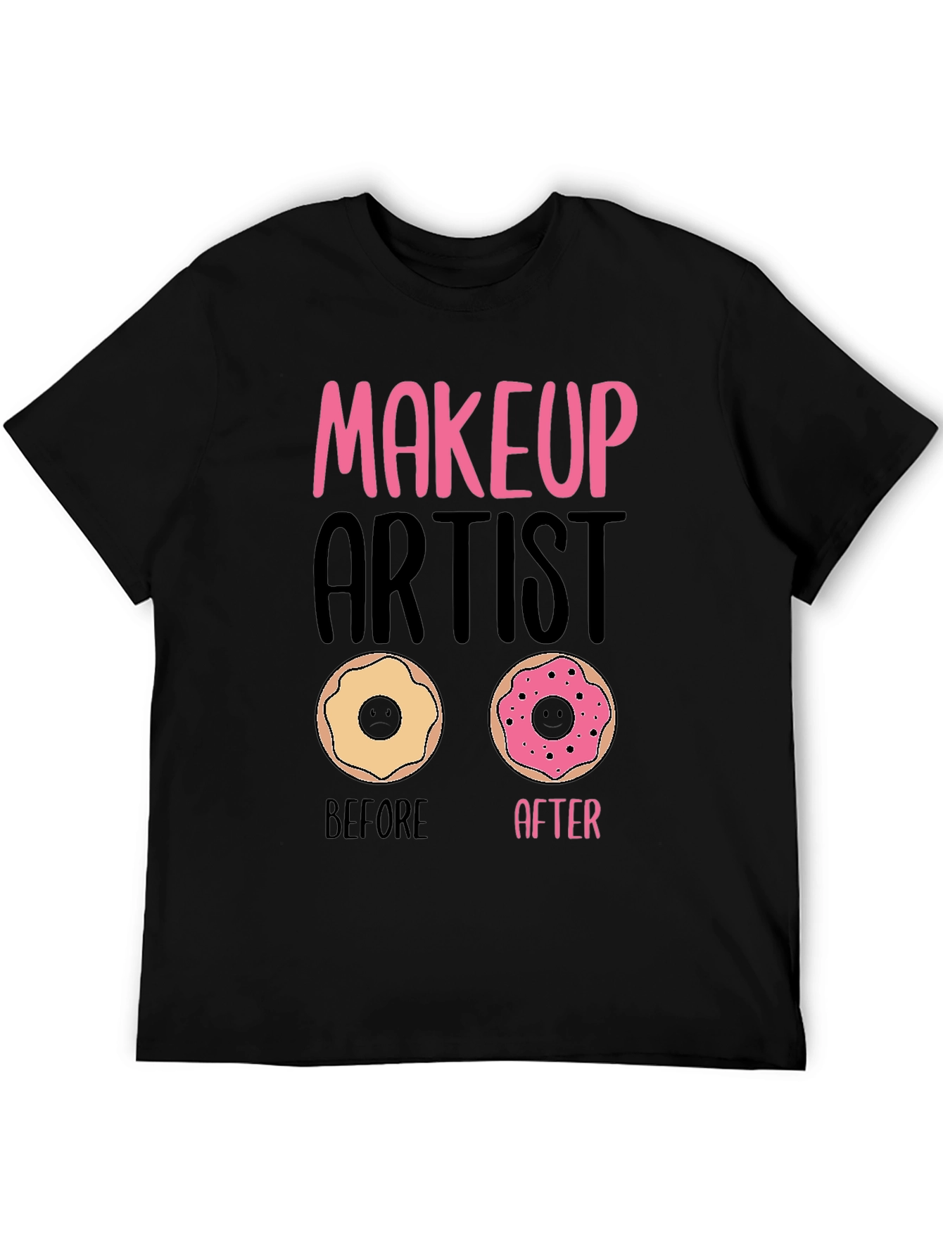 Makeup Artist Donut T-Shirt Funny Graphic Tee