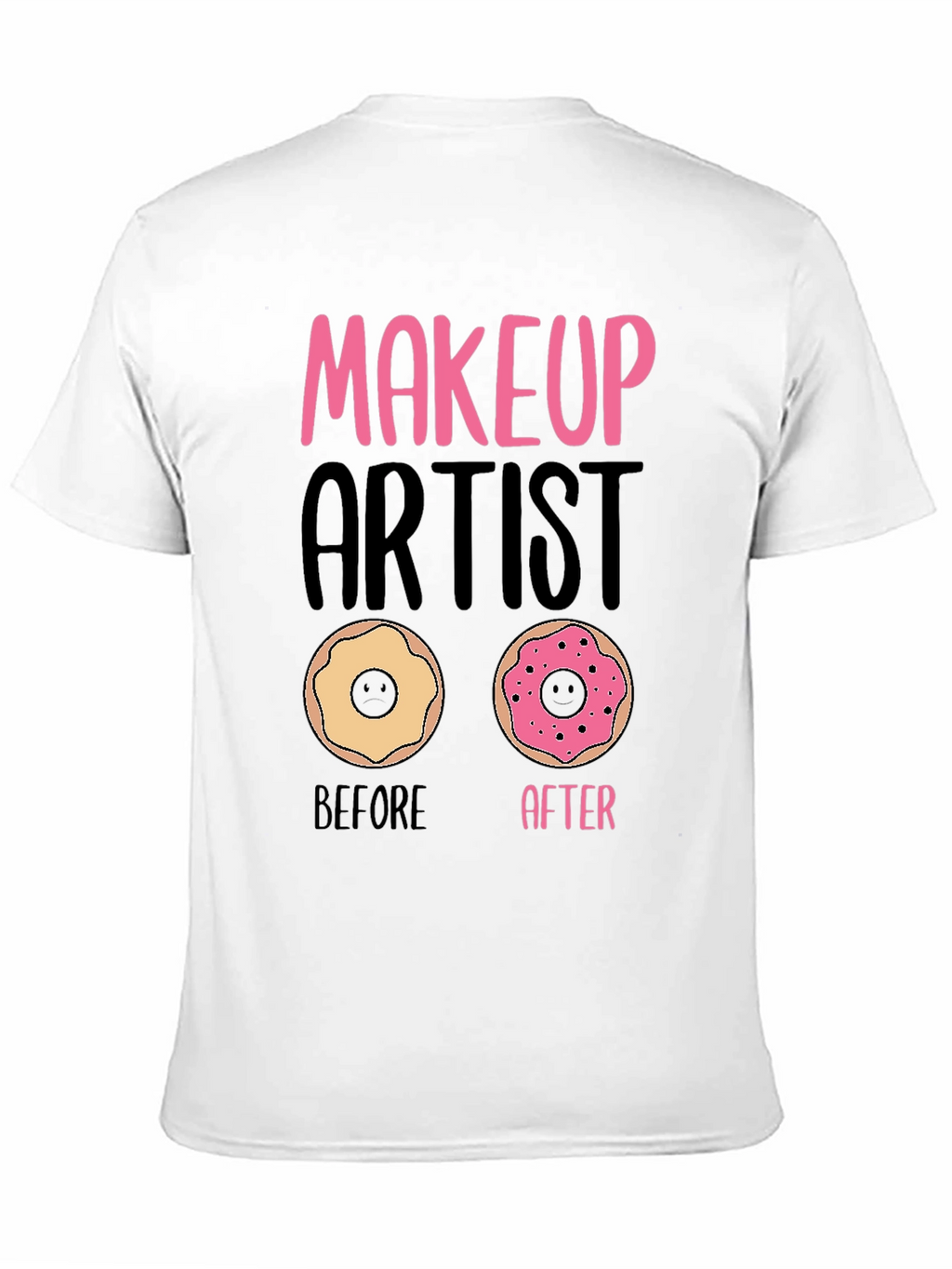 Makeup Artist Donut T-Shirt Funny Graphic Tee