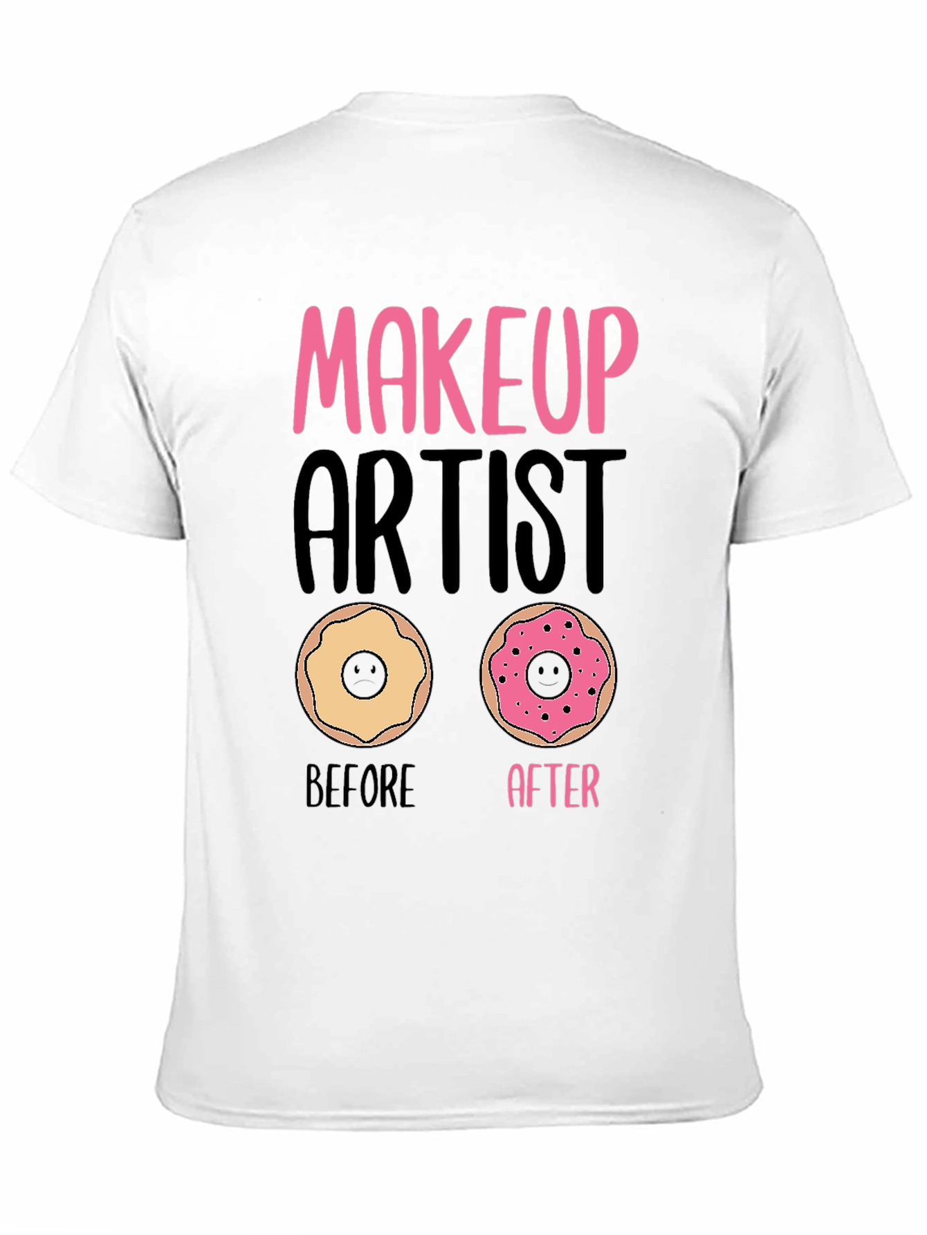 Makeup Artist Donut T-Shirt Funny Graphic Tee