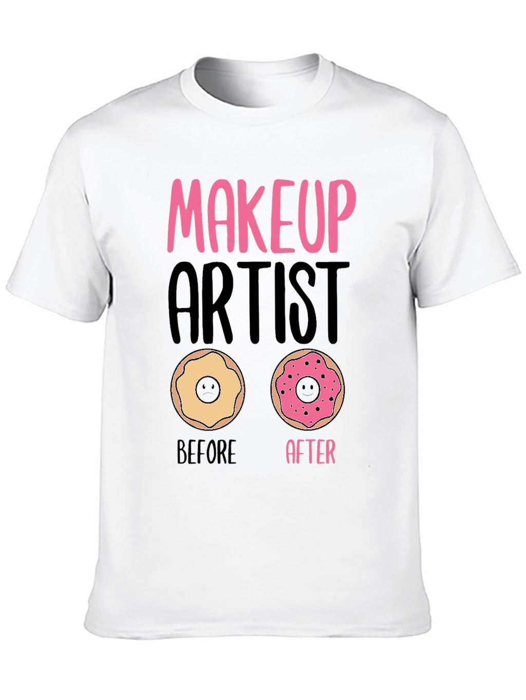 Makeup Artist Donut T-Shirt Funny Graphic Tee