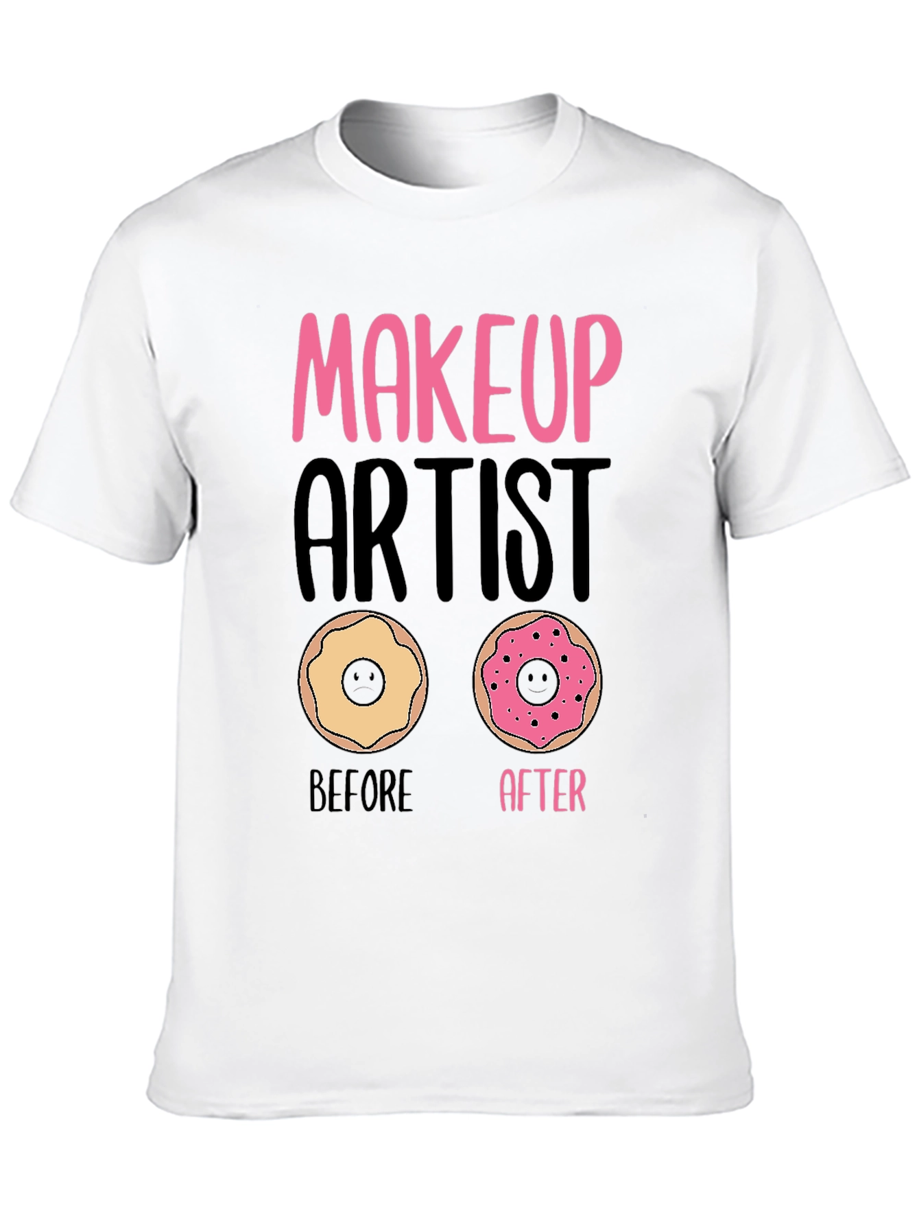 Makeup Artist Donut T-Shirt Funny Graphic Tee