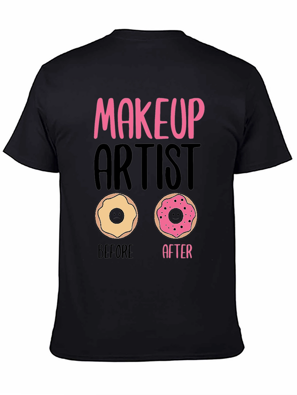 Makeup Artist Donut T-Shirt Funny Graphic Tee