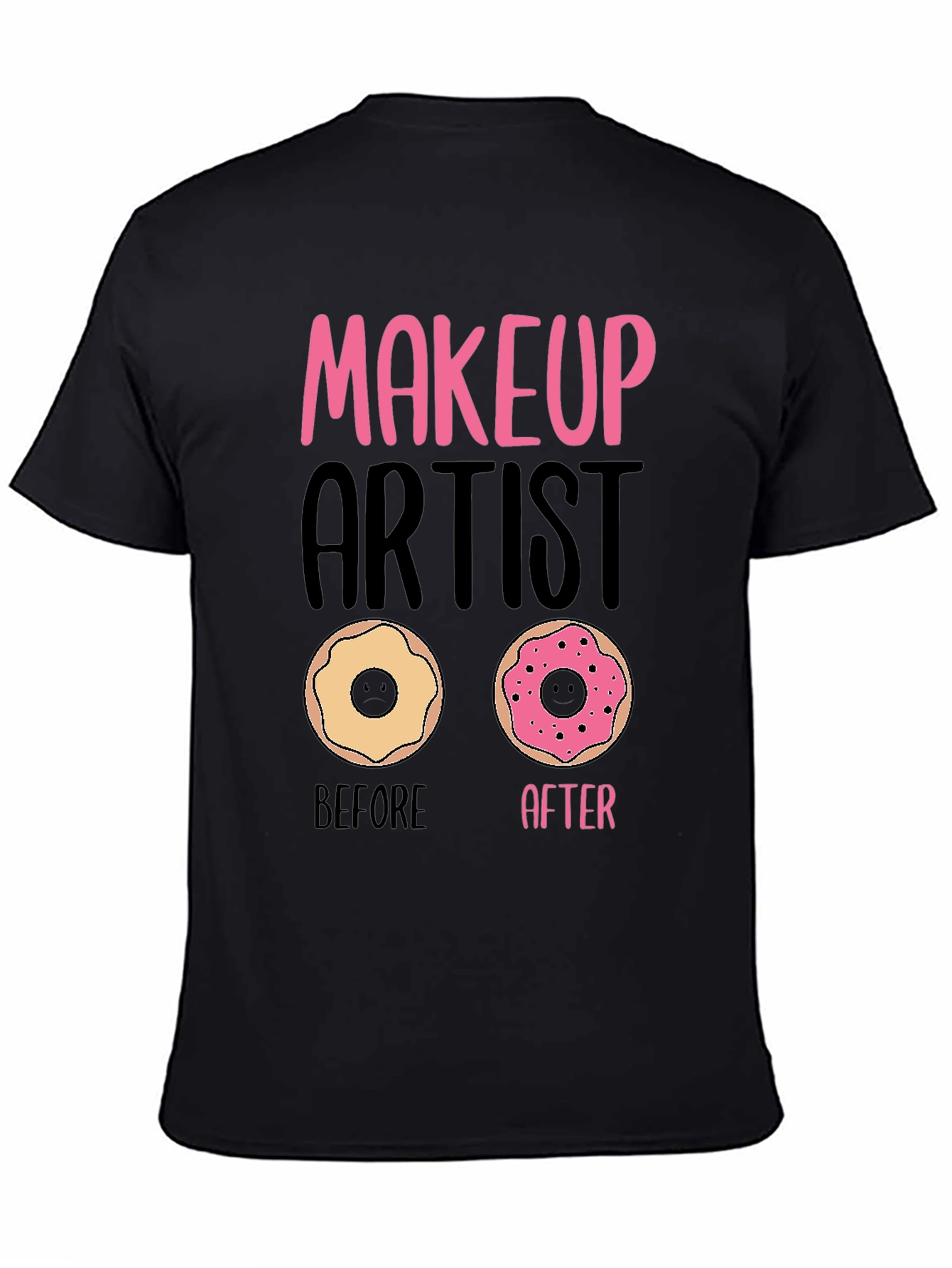 Makeup Artist Donut T-Shirt Funny Graphic Tee