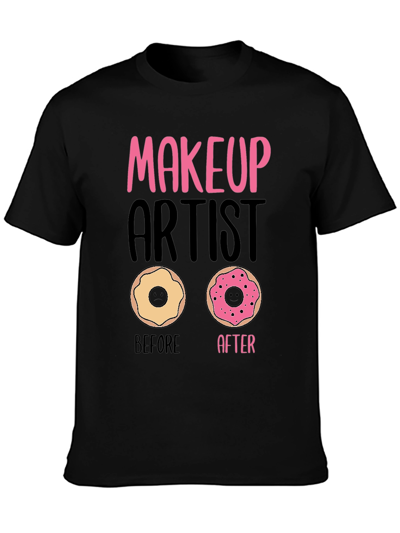 Makeup Artist Donut T-Shirt Funny Graphic Tee