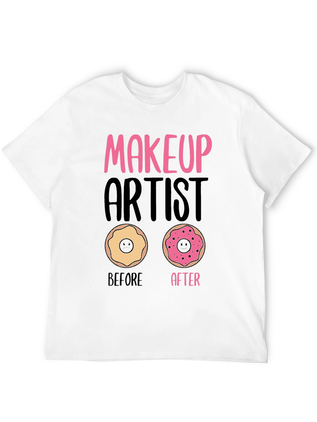 Makeup Artist Donut T-Shirt Funny Graphic Tee