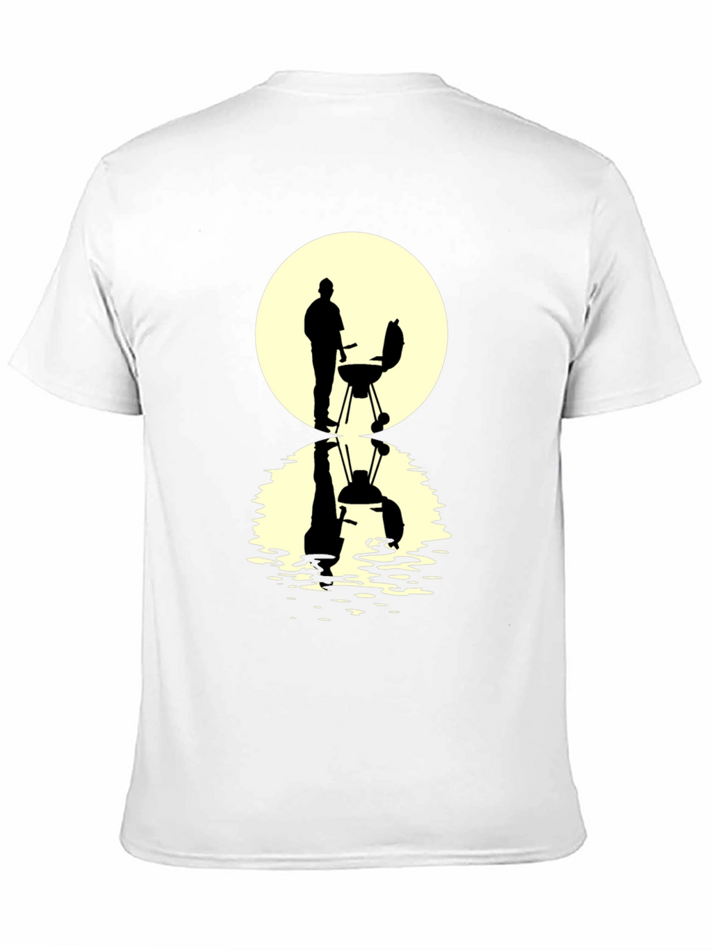 BBQ Silhouette Graphic Tee - Black Casual T-Shirt