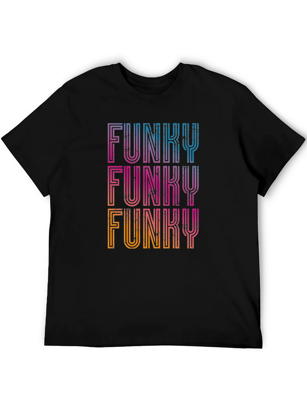 Funky Retro Graphic Tee - Black