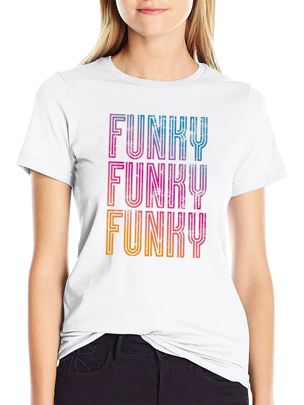 Funky Retro Graphic Tee - Black