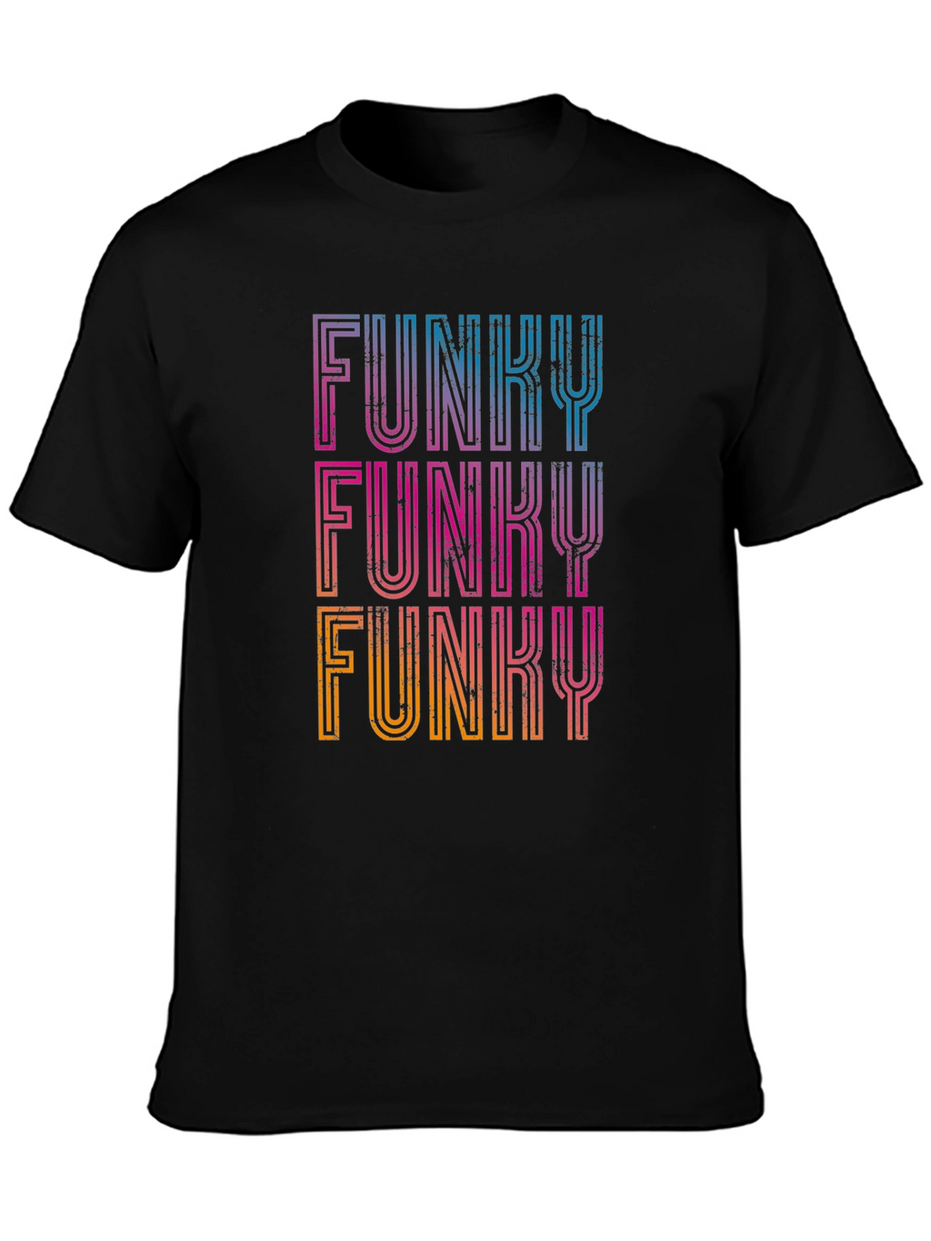 Funky Retro Graphic Tee - Black