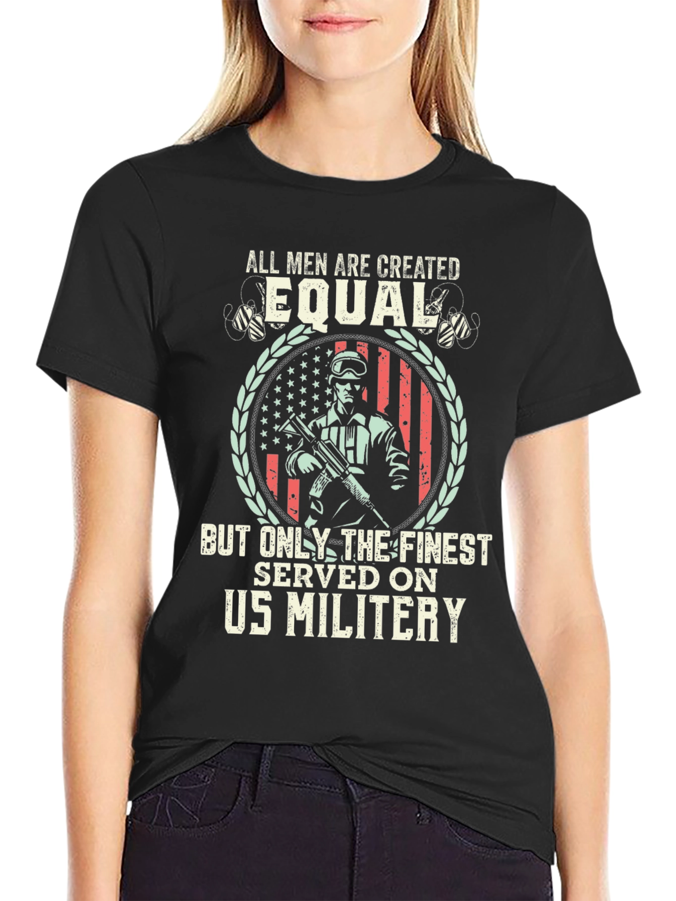 US Military Finest Served Graphic Tee