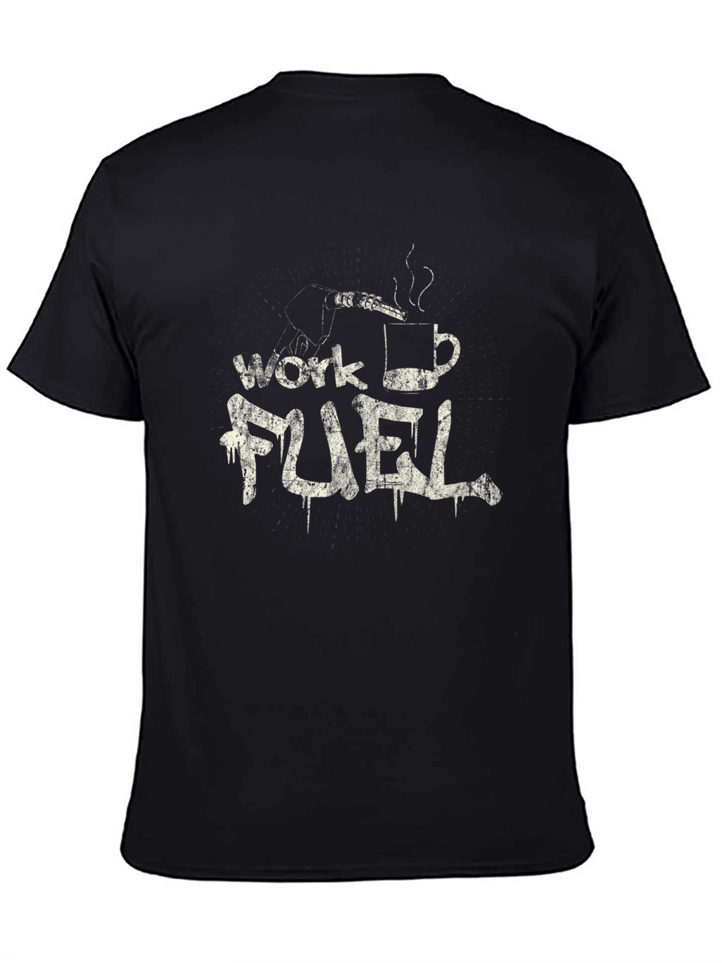 Work Fuel Coffee T-Shirt - Mens Black Tee