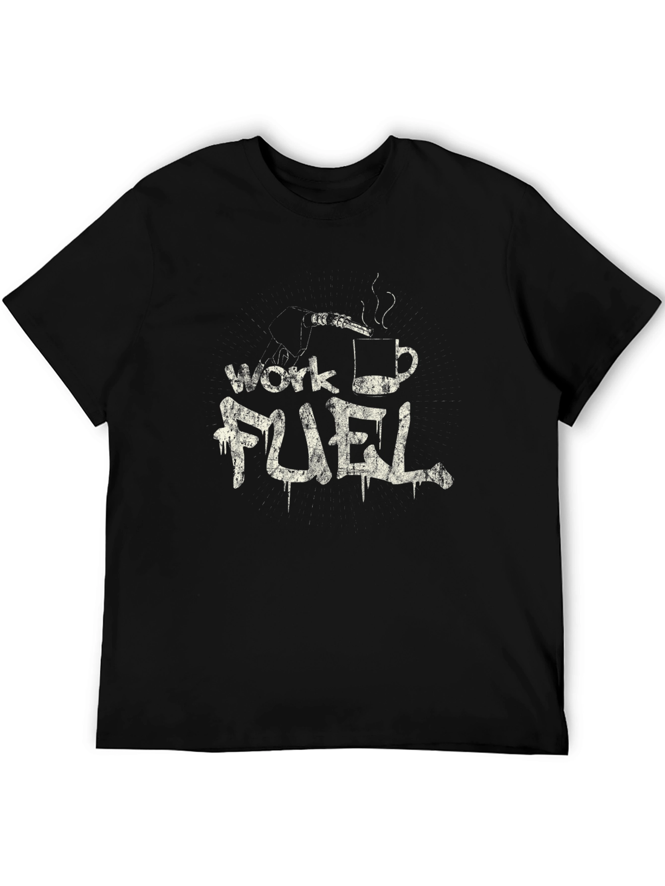 Work Fuel Coffee T-Shirt - Mens Black Tee