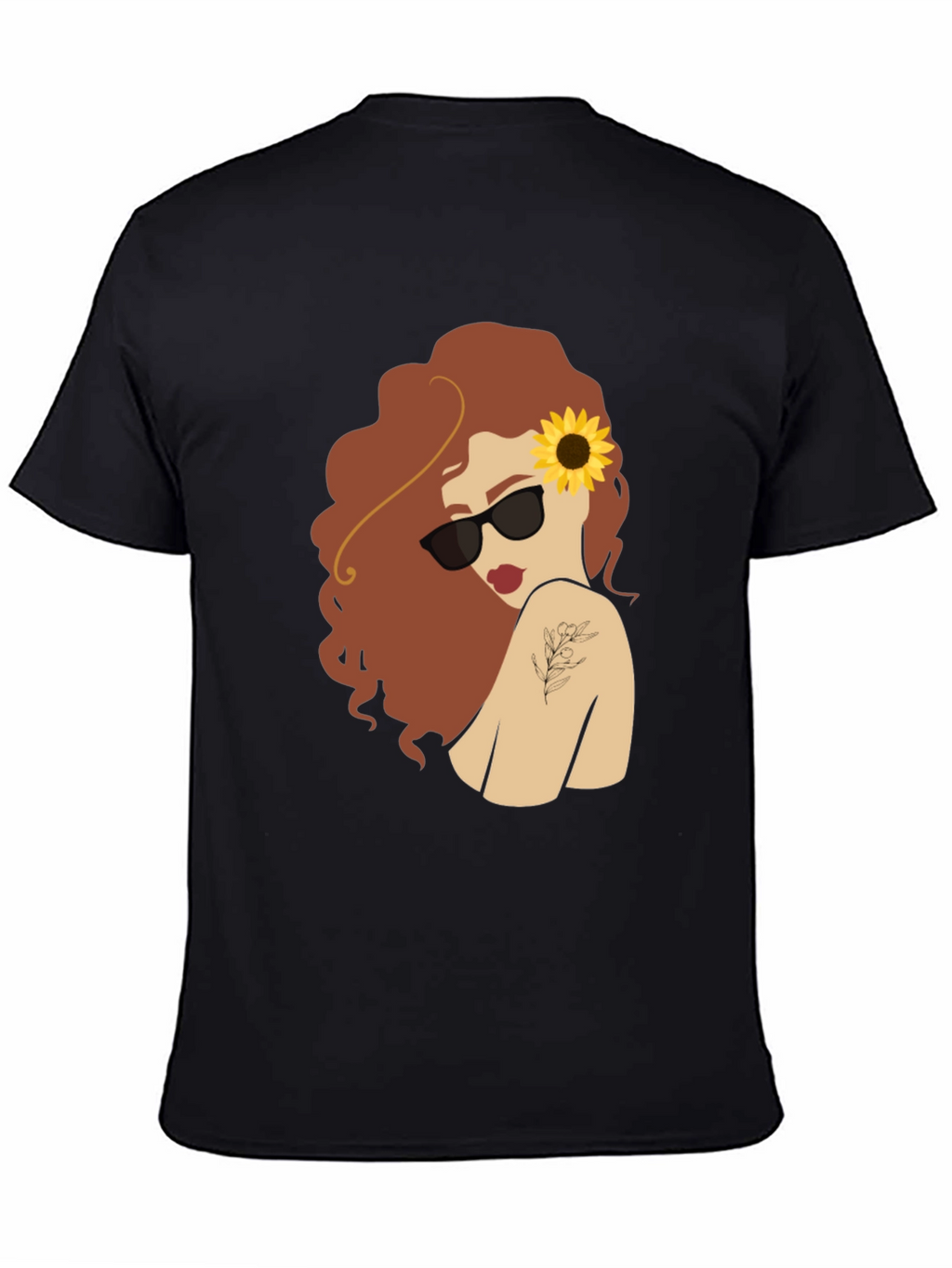 Sunflower Girl Graphic T-Shirt - Unique Fashion Tee