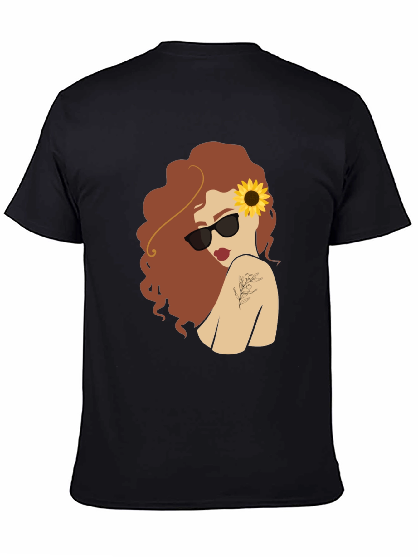 Sunflower Girl Graphic T-Shirt - Unique Fashion Tee