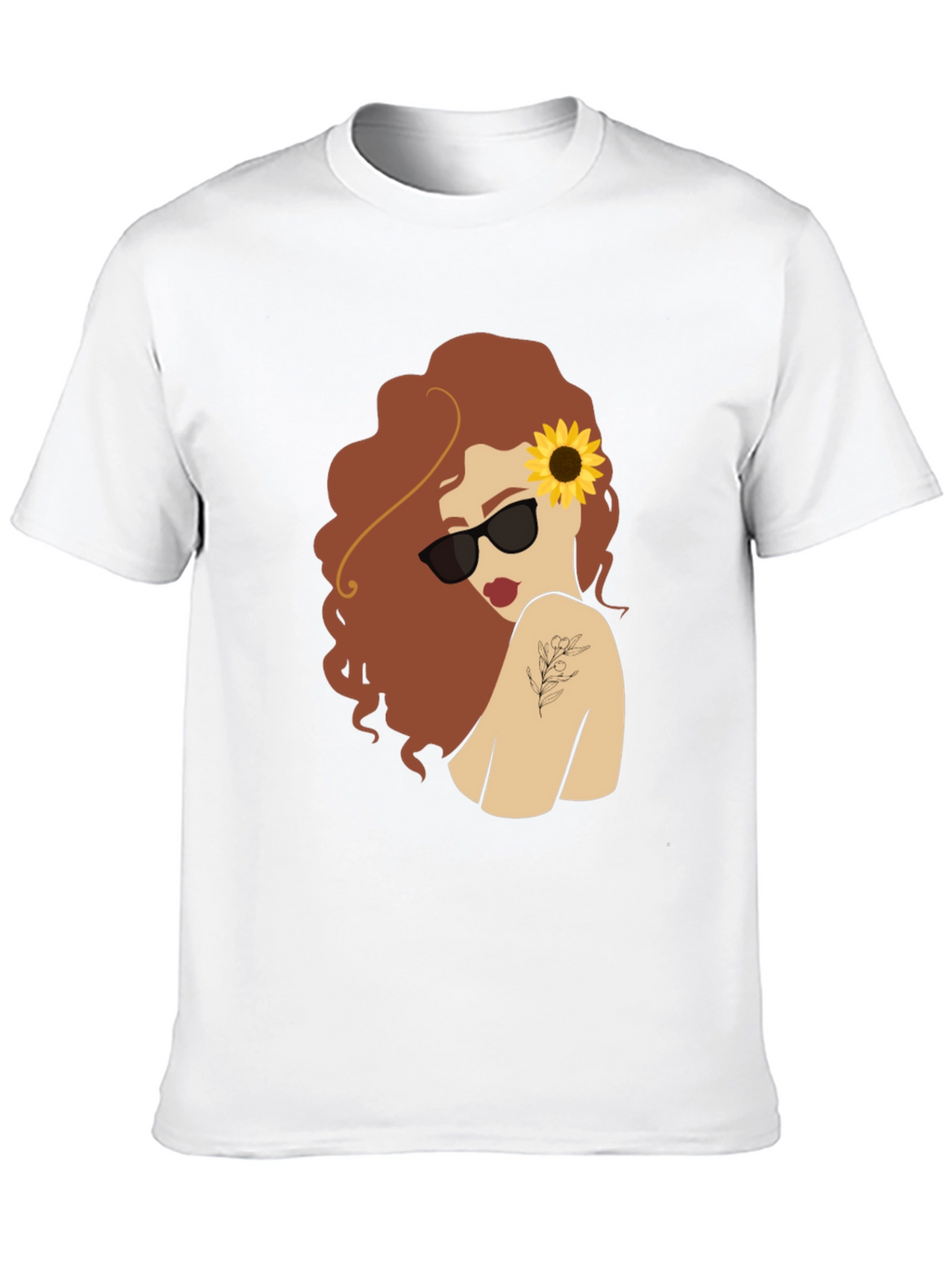 Sunflower Girl Graphic T-Shirt - Unique Fashion Tee