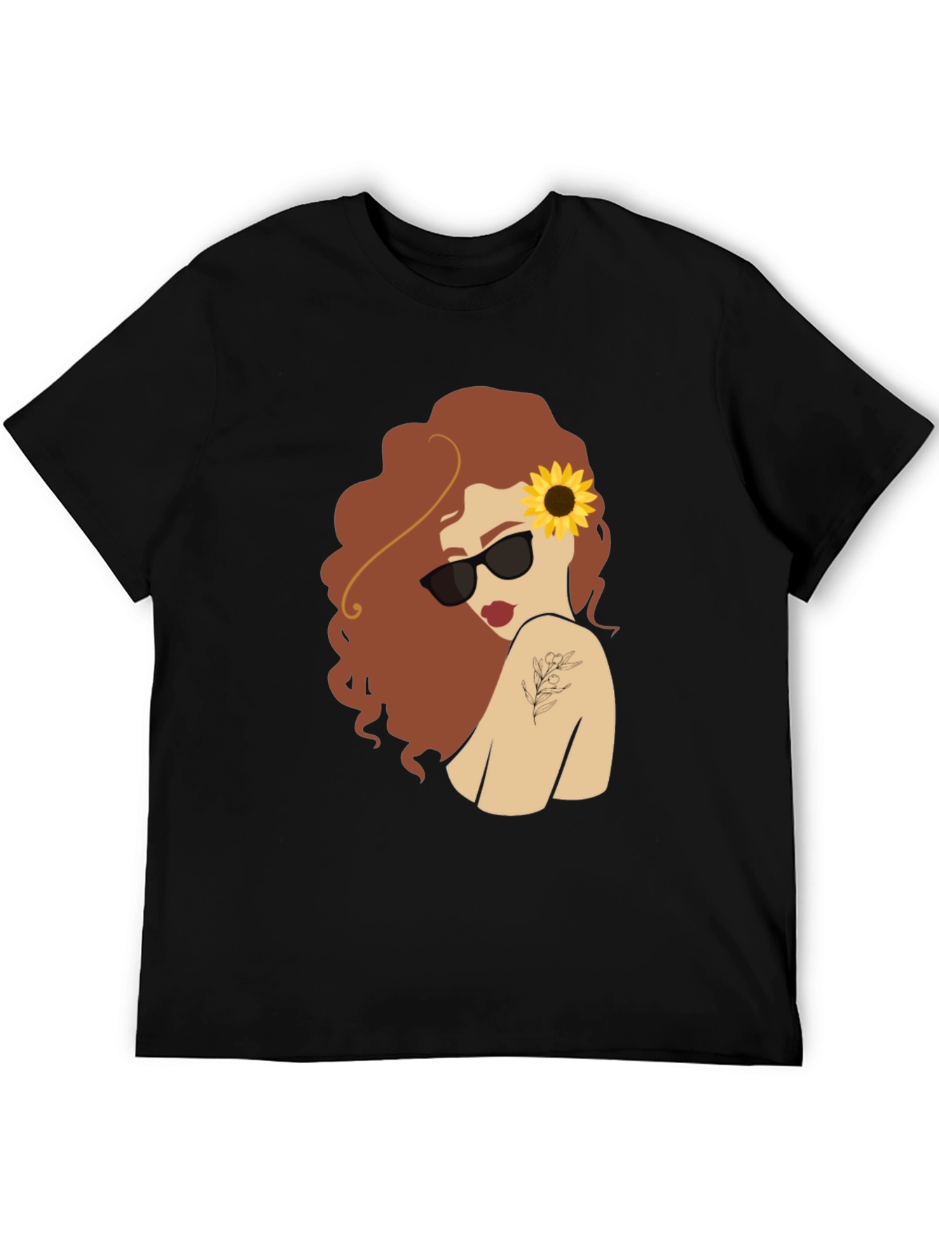 Sunflower Girl Graphic T-Shirt - Unique Fashion Tee